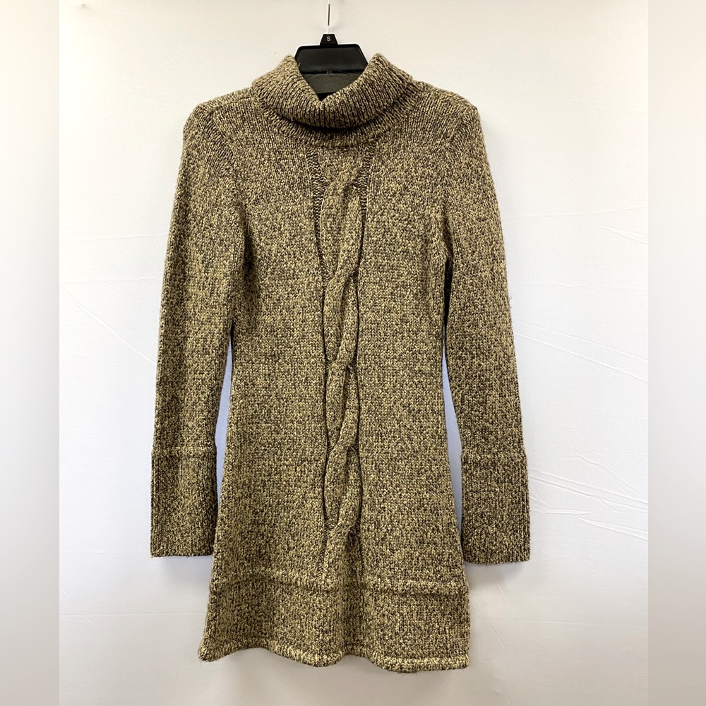 INC brown, tan and gold tunic sweater.